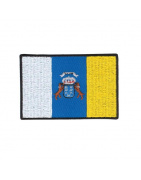 Iron On Embroidered Flag Canary Islands Spain