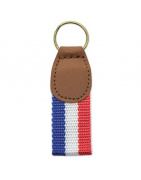 Leatherette Keychain Flag France